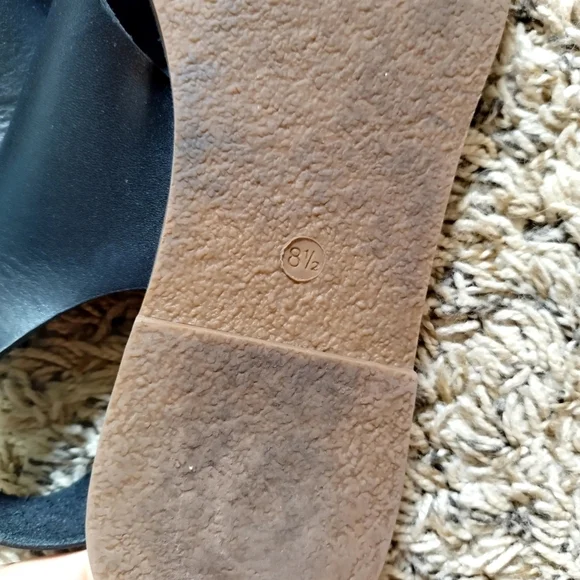 Madewell The Boardwalk Crossover Sandal Black Leather Sz 8,5 - Picture 4 of 4